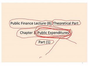 Public Finance Lec (12): Part (1) Chapter 3: Chapter 3: Public Expenditures (Theoretical Part)