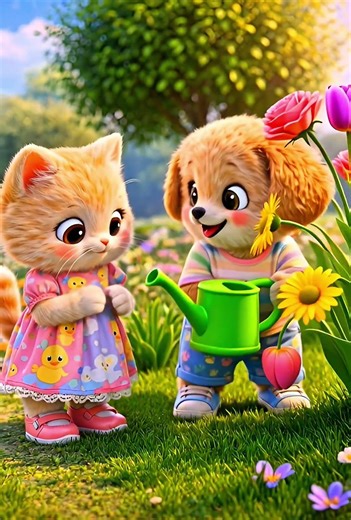 cute kitty and puppy playing😻😻😻🥺🥺🥳 #relaxingvibes #kidsvideo