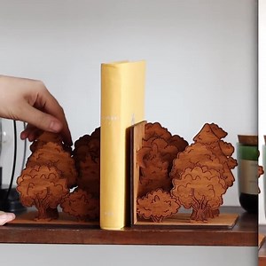 Wooden Bookends, Unique Bookends, Decorative Bookends, Forest Bookends, Tree Bookends, Rustic Bookends, Bookends for Shelf, Nature Bookends - Etsy