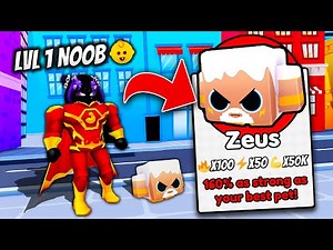 Starting Over as NOOB with GOD PET in Superhero Legends! (Roblox)