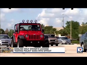 All driver’s license tests in Florida now only offered in English