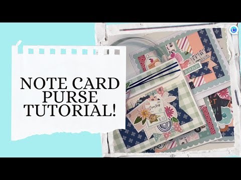 NOTECARD PURSE tutorial. Paper craft tutorial to use your stash. @CraftyinTexas