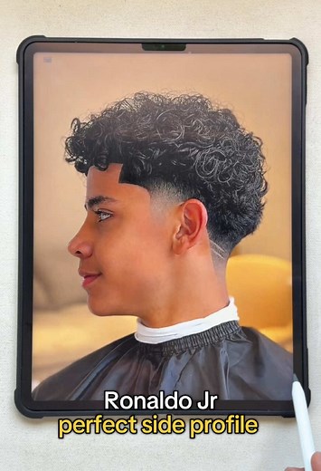 Ronaldo Jr perfect side profile glow up