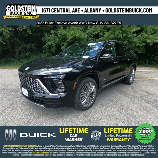 2027 Buick Enclave Avenir AWD New SUV Stk B27E5