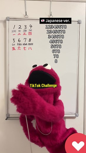 Try the Japanese Numbers Challenge on TikTok! Learn with a Puppet Teacher🔥