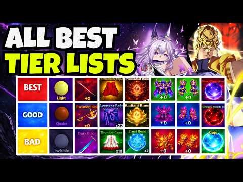 ALL BEST TIER LISTS IN SAILOR PIECE (RANKING ALL BEST RACES, WEAPONS, MELEE, CLANS, FRUITS..) ROBLOX