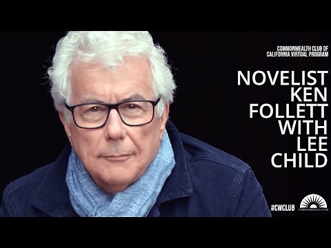 Novelist Ken Follett with Lee Child