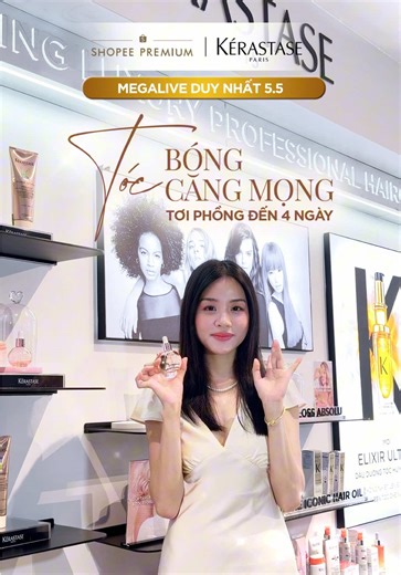 KÉRASTASE X SÀN CAM | MEGALIVE 5.5: TÓC BÓNG CĂNG MỌNG, TƠI PHỒNG ĐẾN 4 NGÀY 🌸 Nàng đang tìm kiếm siêu phẩm chăm tóc luxury giúp tóc bóng căng mọng, tơi phồng như vừa bước ra khỏi salon? 👀 ✦ Đây rồi - Câu trả lời chính là Gloss Absolu của Kérastase, sắp tới sẽ có mặt tại Megalive 5.5 trên Sàn Cam với ưu đãi chưa từng có! Vào ngay tại Megalive 5.5 trên Sàn Cam, Nàng sẽ được: 💎 Rinh deal hot độc quyền duy nhất 5.5 🎁 Sở hữu ngay những siêu phẩm chăm sóc tóc luuxry hàng đầu với giá đặc biệt ✨ Nh