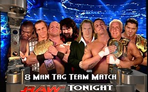 【4★】Chris Benoit, Mick Foley, Shawn Michaels & Shelton Benjamin vs. Evolution