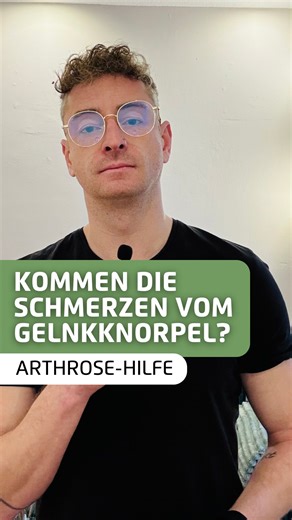 Arthrose Hilfe on Instagram: "Löst der Gelenkknorpel die Schmerzen bei Arthrose aus? Der Gelenkknorpel selbst kann keine Schmerzen verursachen. Warum? * Knorpel hat keine Schmerzrezeptoren. Er ist nicht innerviert und kann daher nicht direkt wehtun. Schmerzen bei Arthrose entstehen durch andere Strukturen im Gelenk, die sehr wohl Nerven besitzen. Dazu gehören: * Gelenkinnenhaut (Synovialis) – entzündet und sehr schmerzempfindlich * Knochen unter dem Knorpel – wird stärker belastet * Gelenkkapsel
