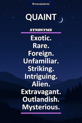 QUAINT Meaning | Synonyms | Usage | Vocab Shorts #vocabshots
