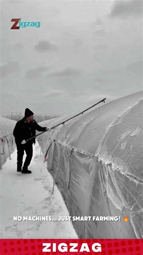 Simple & Durable Hand Tools for Snow Removal and Greenhouse Protection in Winter Conditions