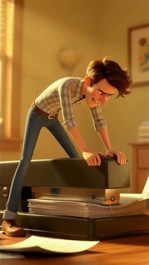 Tiny Man vs Giant Stapler!