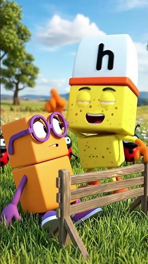 H + Hop = Fun! Help Two Jump High! 🆙 #Alphablocks #numberblocks #kidslearning #shorts