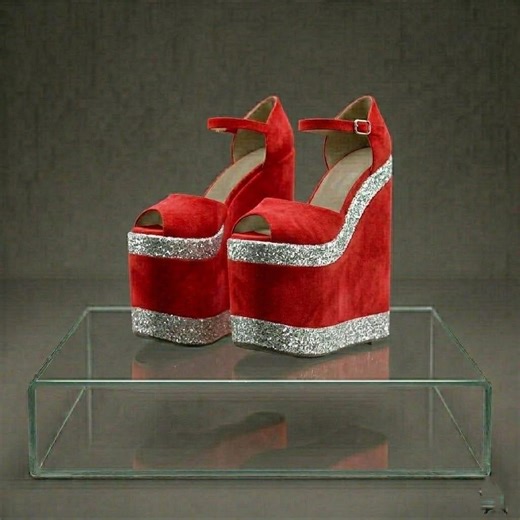 Custom Platform Wedge Heels: 10-30cm Ultra High Block Statement Shoes - Etsy