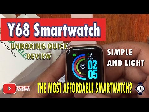 Y68 Smartwatch Quick Preview - UNBOXING, Most Affordable Smartwatch?