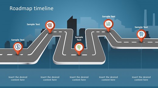Animated Isometric Roadmap PowerPoint Timeline Template - SlideModel