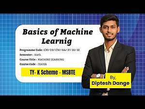 Basics of Machine Learning | MSBTE K-Scheme TY | ALU FOUNDATION | 316316 | Diploma | Engineering