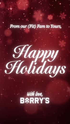 Barry's on Instagram: "Warm wishes for The Best Fam in the World this holiday season. We wouldn’t be Barry’s without you. 💪❤️ #Barrys"