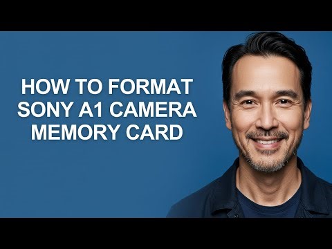 How to Format Sony A1 Camera Memory Card - KevinHowTo