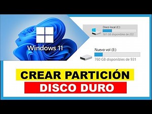 Como crear particiones en disco duro Windows 11 y anteriores (Sin Programas 2024)