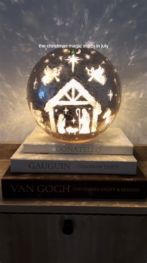 Kim Gravel 8” Illuminated Crackle Glass Sphere with Hidden Scene - QVC Christmas in July