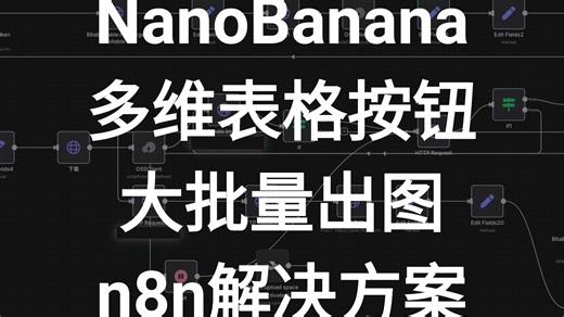 【保姆级教程】别再手动AI出图了！n8n 多维表格 NanoBanana，一键生成1000张商品图，成本低至5毛钱，电商人狂喜！