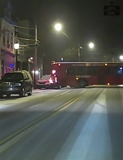 PRT Bus backs down a sharp hill and crashes into a parked car. | Dashcam Lessons