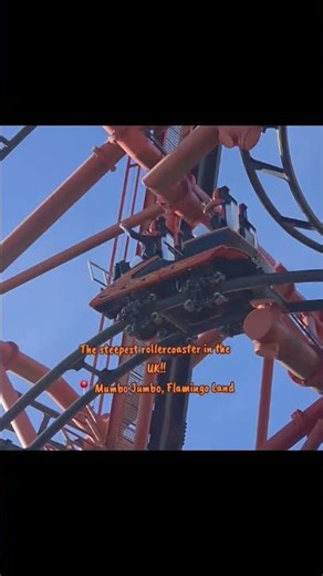 Mumbo Jumbo held the record for the steepest rollercoaster in the world at 112°#fyp #jumbo #flamingo