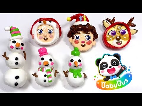 BabyBus | Christmas Surprise | Clay Cracking 베이비 버스 크리스마스 선물 점토부수기 ASMR