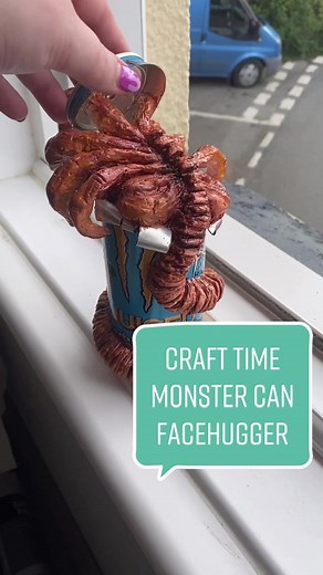 Crafting a FaceHugger Monster from Monster Energy Cans