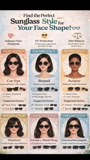 How to choose Best Sunglasses for Your Face Shape_Complete Guide 2026 #faceshape #SunglassesGuide