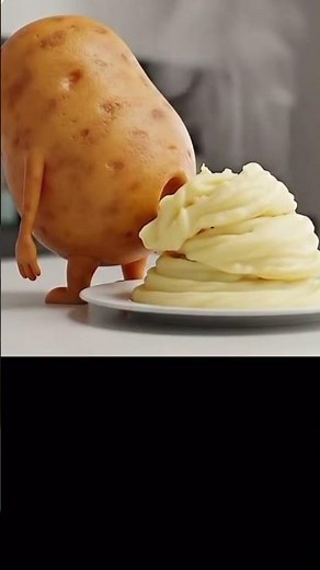 😂 The Potato That Couldn’t Hold It! | Pooping Mashed Potato Parody 🍽️#funny #viral #shortvideo