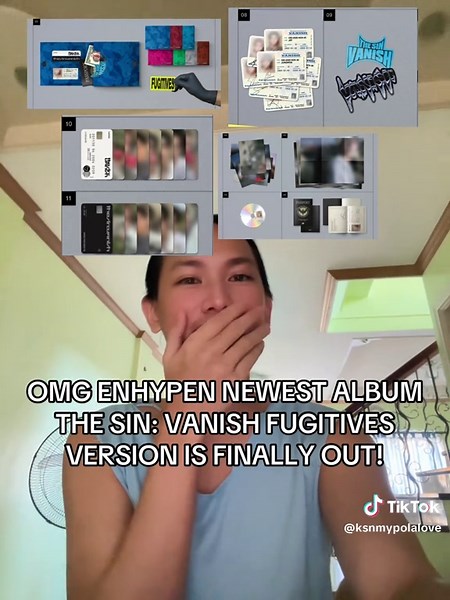 and it will be having a 7 versions again!????!!?? IM SI EXCITED FOR THE PCS AND LOOK AT THE ALBUM INCLUSIONS?! THERE IS A PASSPORT!!!!! OMGGGGGG!!! 😭😭😭 #enhypen #engene #ksnmypolalove #THE_SIN_VANISH #FugitiveVersion