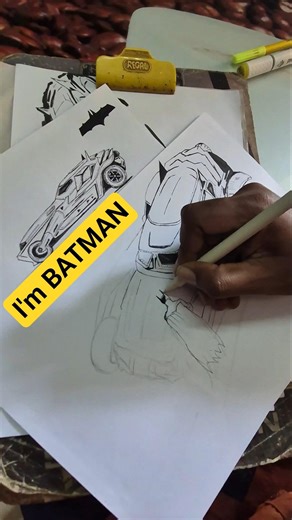 I'M BATMAN #BATMANCAR#BATMOBILE#BATCARFANMADEDRAWING