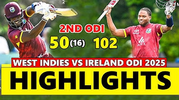 West Indies vs Ireland 2nd Odi Match Highlights 2025 | Wi Vs Ire