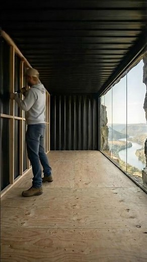 I Built a Secret Container Room Inside a Cliff