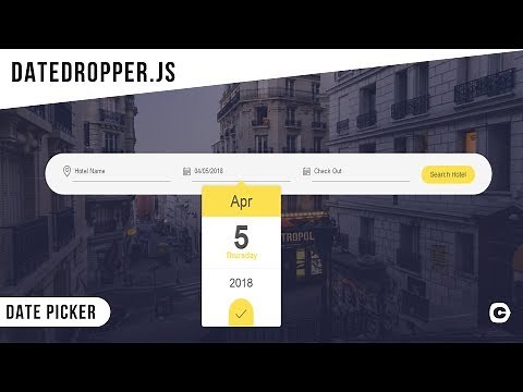 Date Picker | Use datedropper.js | CSS - Jquery Tutorial