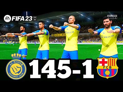 FIFA 23 -MESSI RONALDO NEYMAR & MBAPPE | ALL STARS | AL NASSR 100-1 MANCHESTER UNITED