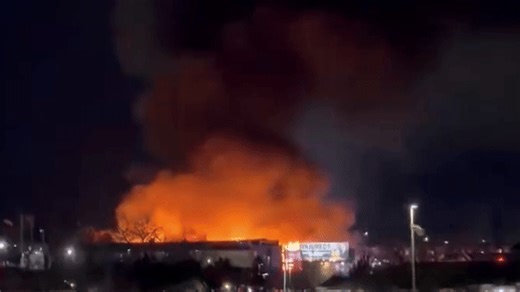 Large Fire at Construction Site in Denver