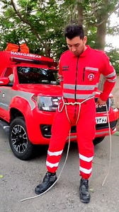 *Emergency seat harness* Creating an emergency harness for emergency descent in rappel or mountaineering using rope. #knot #knot-tying #training_knot #firefighter #climb | Raj Panwar osho