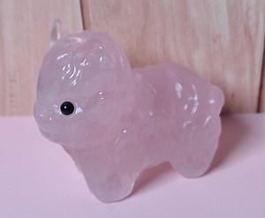 Rose Quartz Highland Cow - Etsy
