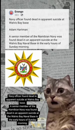 According to Erongo police spokesperson Senior Inspector Judith Shomongula the deceased, Warrant Officer Elikana Handuba (45), had been on duty when he left the duty room and went to his personal quarters. “A colleague on the same shift went to check on him around 07h30 as their shift was ending. Upon entering the room, he found Handuba unresponsive and lying in a pool of blood,” Shomongula said. Preliminary investigations confirmed that the deceased had sustained a fatal gunshot wound to the he