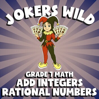 Add Integers Rational Numbers JOKERS WILD Math Game | No Prep Grade 7 Review