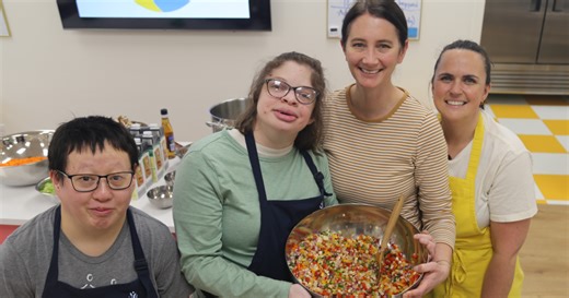 Adults with disabilities learn cooking skills at Cedarburg teaching kitchen