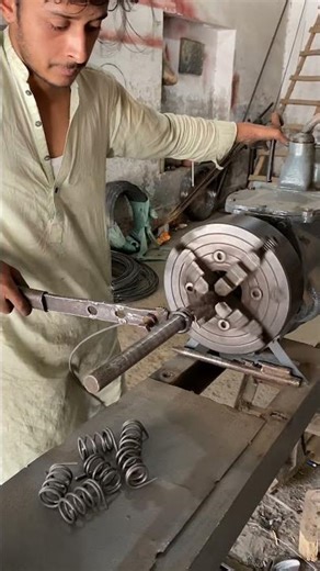 Spring Making Process | Skilled Worker Creating a Perfect Metal Spring