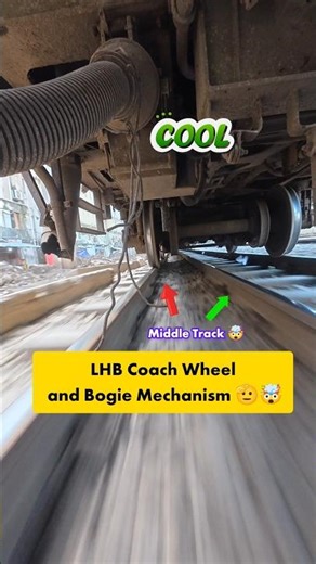 The wheel vibration, Speed and Suspension of LHB 🤯🫡🔥 #railway #Trainwheel #suspension #speed #lhb