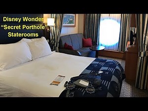 Disney Wonder "Secret Porthole" Stateroom Tour