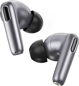 Baseus Wireless Earbuds Hybrid Active Noise Cancelling with 6 Mics, ANC Headphones in-Ear with Microphone, IP55 Waterproof Immersive Sound Deep Bass Built-in Mic Headset TWS Stereo Earphones Grey