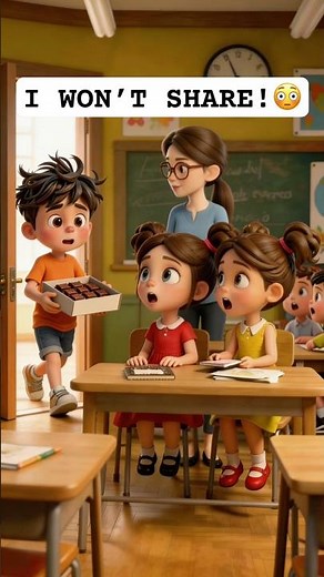 Sharing Brings Happiness 🍫 | Moral Story for Kids | Learn to Share #shorts